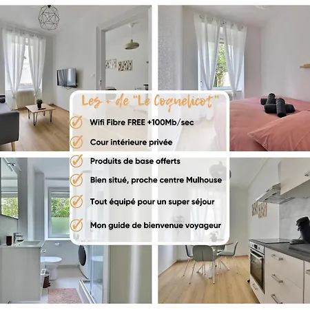 Apartment Le Coquelicot: Cozy Terrace Retreat Near Historic Center *